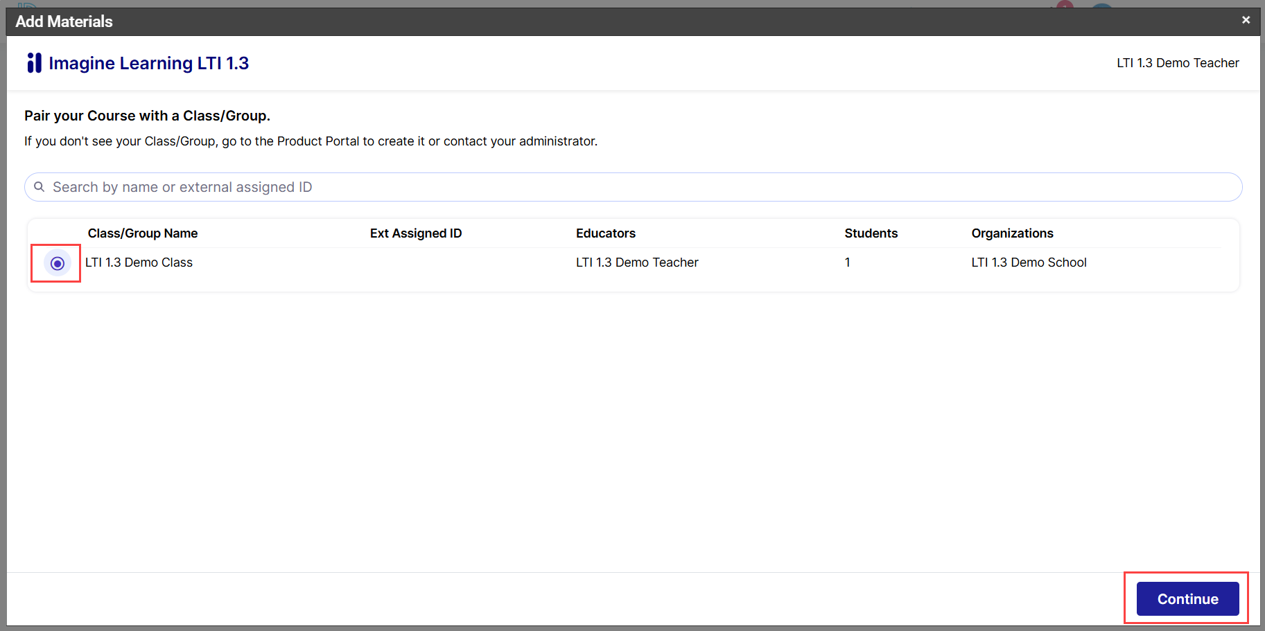 schoology select class to pair LTI.png